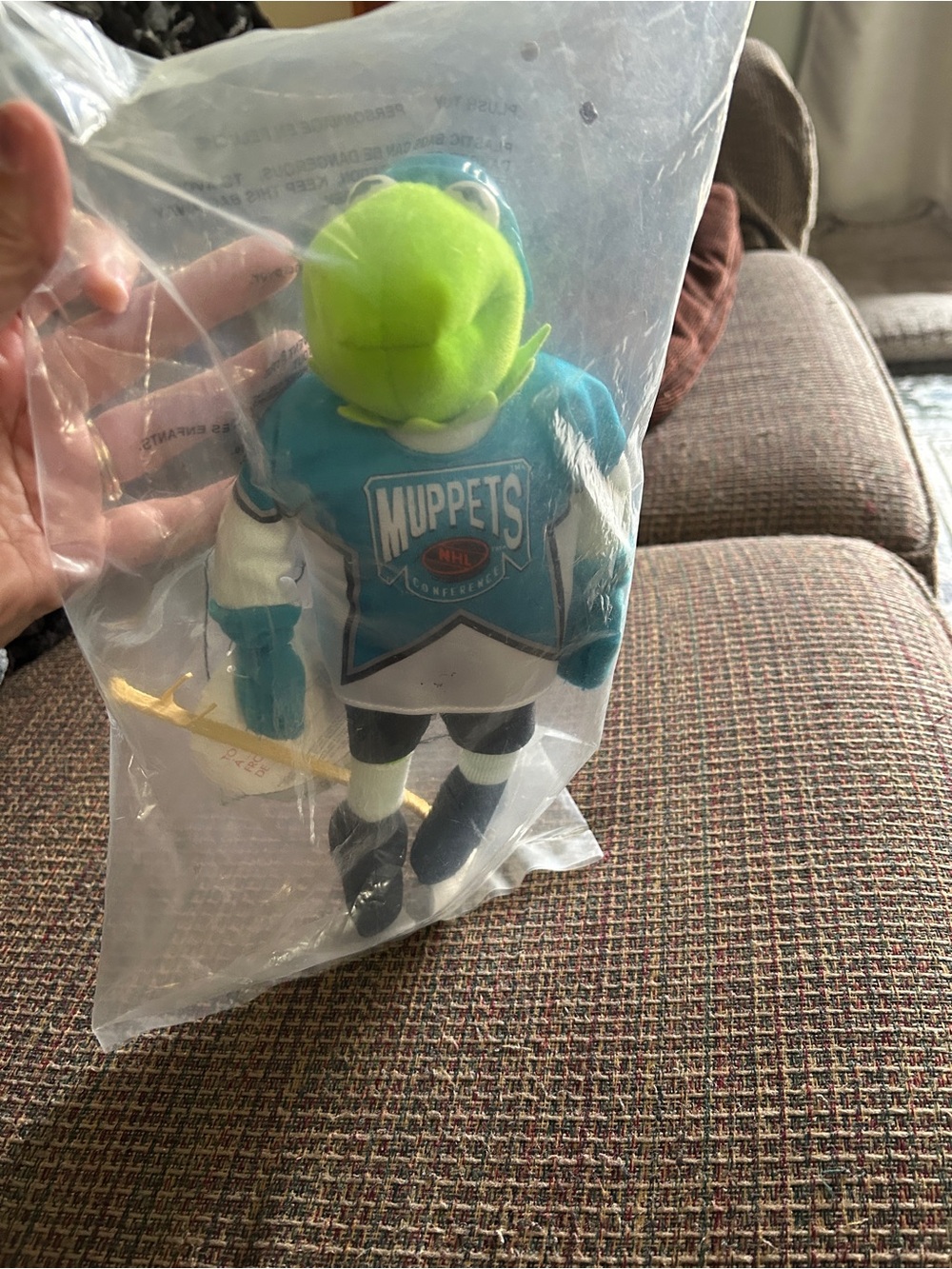 New in Original Packaging Kermit the Frog NHL Hockey Stuffie